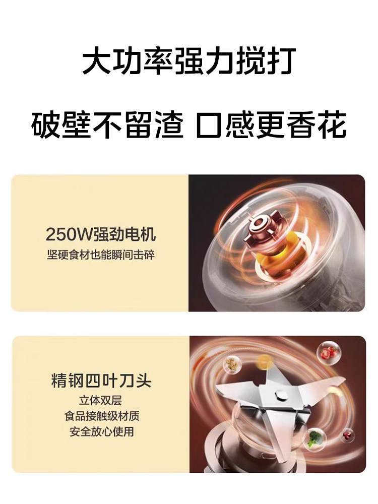 Midea Juicer, Multifunctional Portable Electric Small Milkshake Cup, Fruit Blender, Juicer