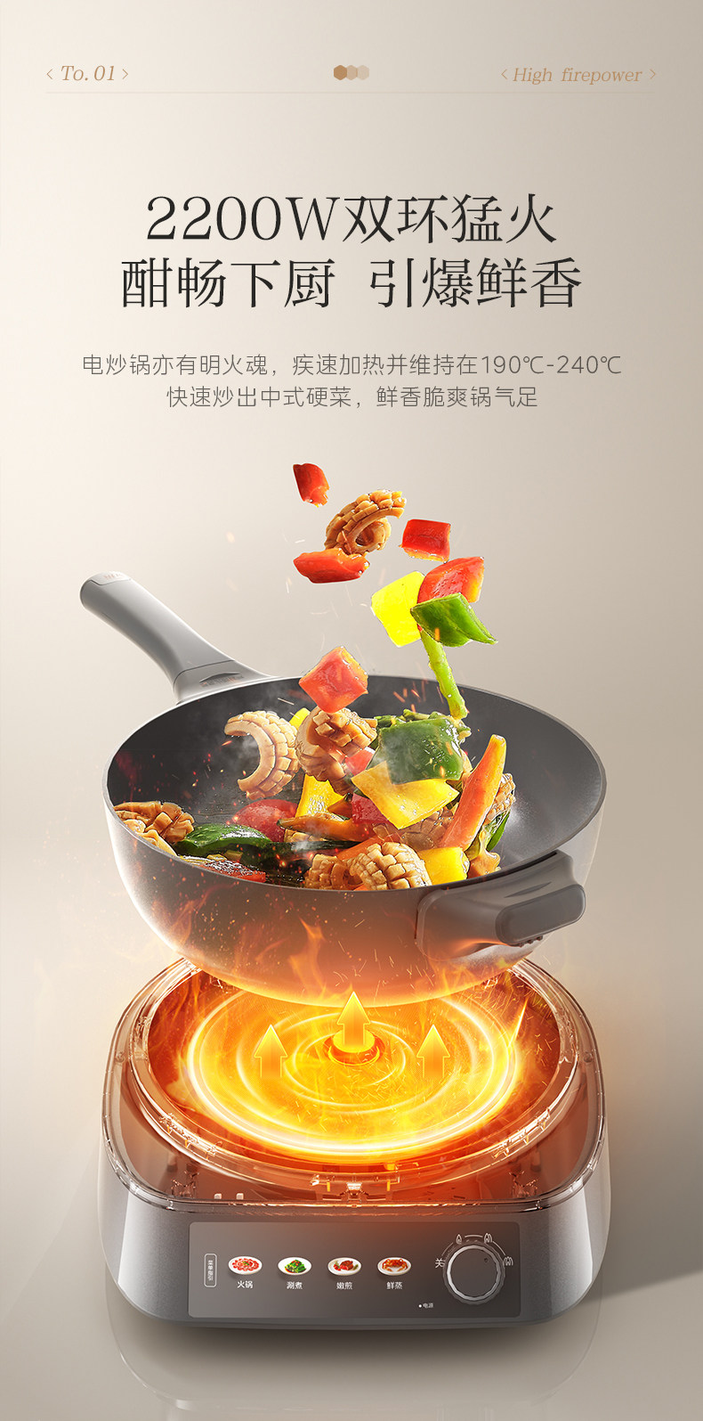 Плиты 美的钛陶不粘电炒锅家用多功能分体式炒菜锅一体式铁锅电火锅煮锅 Midea