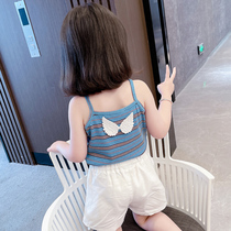 Girls camisole cotton baby summer coat baby sleeveless T-shirt cotton outer wear summer strap