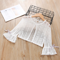 Girls summer princess with small shawl and skirt baby cloak thin children's waistcoat baby coat