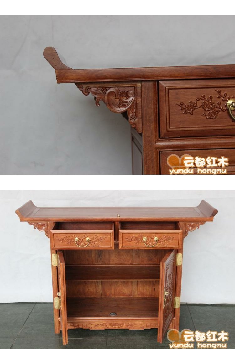 Gỗ hồng sắc bàn gỗ rắn phong cách Trung Quốc hiên bàn trường hợp dải cổ cho Phật hương trường hợp Dongyang gỗ gụ bàn Phật - Bàn / Bàn bàn ăn gỗ