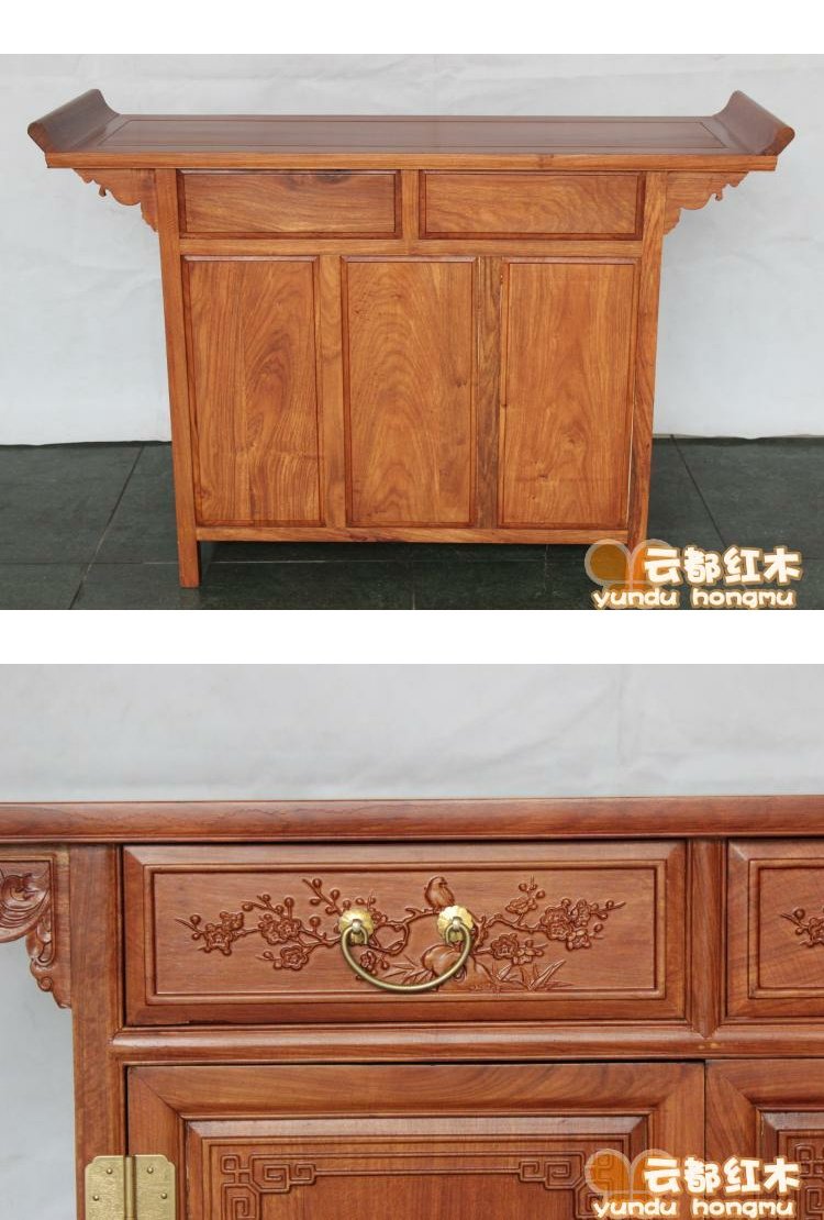 Gỗ hồng sắc bàn gỗ rắn phong cách Trung Quốc hiên bàn trường hợp dải cổ cho Phật hương trường hợp Dongyang gỗ gụ bàn Phật - Bàn / Bàn bàn ăn gỗ