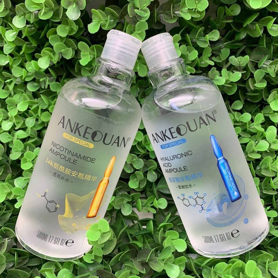 Ankequan hyaluronic acid ampoule translucent moisturizing essence liquid 24K niacinamide translucent moisturizing toner 500ml