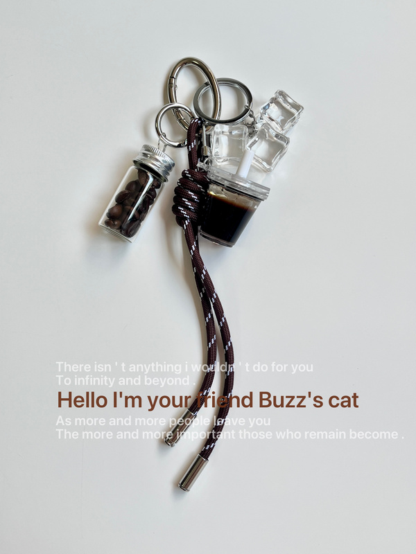 Original Handmade Coffee Bean Iced Americano Versatile Niche High-End Design Gift Backpack Keychain Pendant Chain Original Handmade Coffee Bean Iced Americano Versatile Niche High-End Design Gift Backpack Keychain Pendant Chain