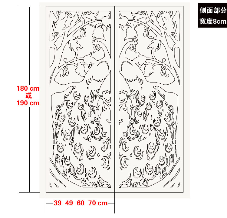 Căn hộ nhỏ phòng khách hiện đại Trung Quốc màn hình hiên phân vùng phòng ngủ gấp di động nền kinh tế chạm khắc màn hình ghế hiên - Màn hình / Cửa sổ bình phong gỗ
