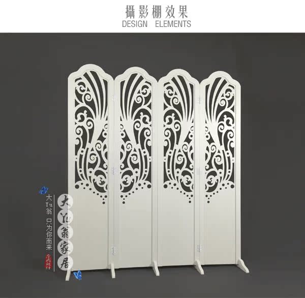 Phong cách châu Âu phân vùng màn hình gấp màn hình đơn giản di động hiện đại trắng rỗng gấp phòng khách lối vào phòng ngủ hiên - Màn hình / Cửa sổ vách bình phong gỗ