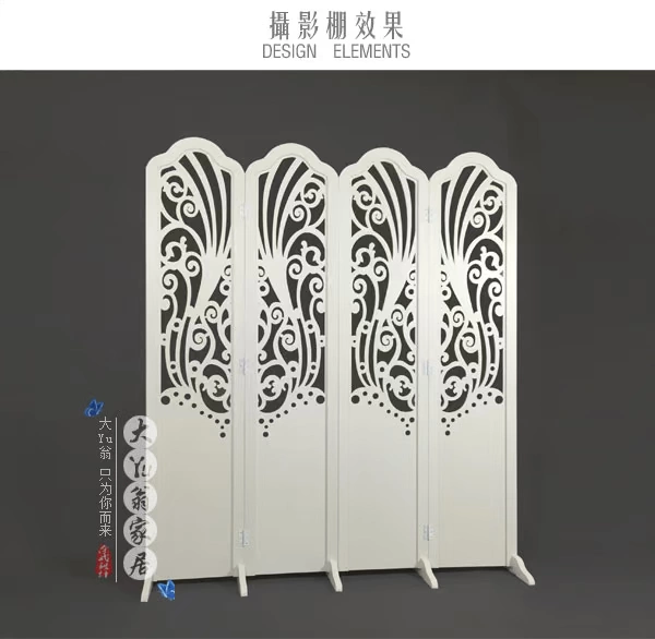 Phong cách châu Âu phân vùng màn hình gấp màn hình đơn giản di động hiện đại trắng rỗng gấp phòng khách lối vào phòng ngủ hiên - Màn hình / Cửa sổ mẫu khung bảo vệ cửa sổ
