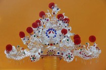 Sky Dragon Embroidered Pool Fu Prefectural government Wang Ye Xiangguan Guan Guan of the Emperors Hat and Guan Feathers Land Cap City God God Hat for the Pink