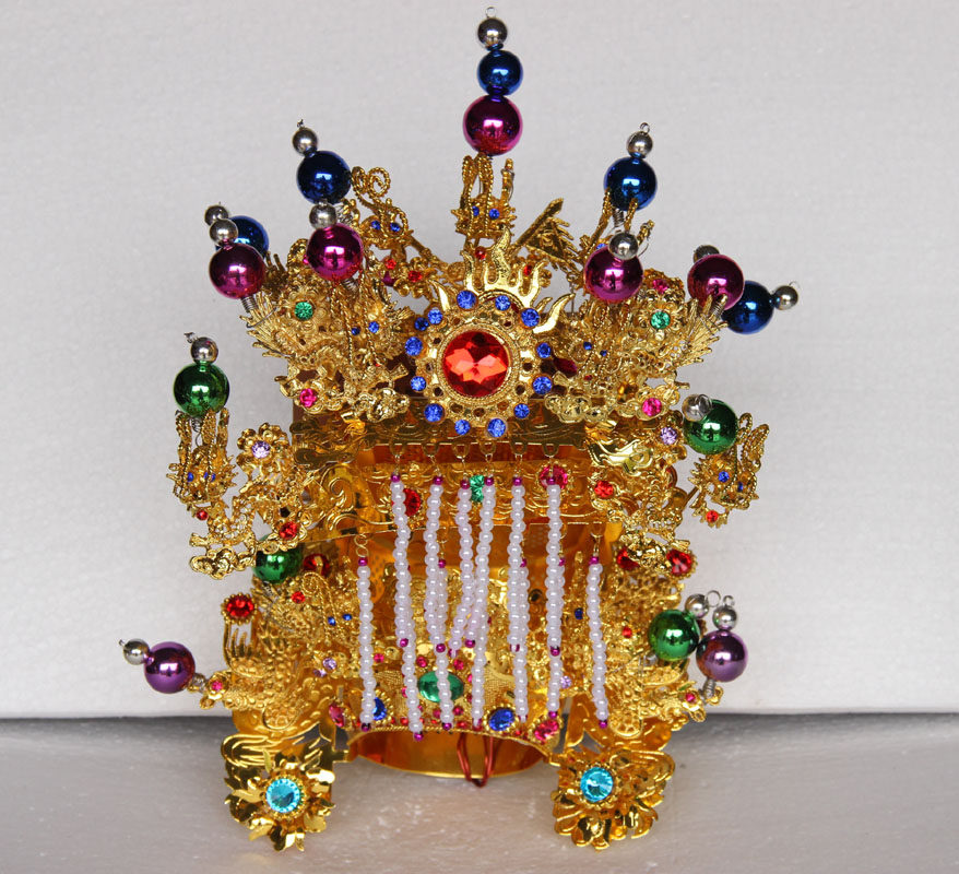 Tianlong Embroidery Taiwan Edition Boutique Liusi Silver Mazu Niangniang Hat Protecting the Sea Goddess Gilt Silver Hat Offering