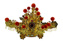 Sky Dragon Embroidered Pool Fu Prefectural government Wang Ye Xiangguan Guan Guan of the Emperors Hat and Guan Feathers Land Cap City God God Hat for the Pink