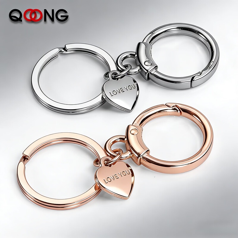 Y96 Couple Love You Creative Cute Personalized Simple Car Keychain Ring for Men and Women Couples