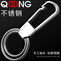 Y48 Metal 201 Stainless Steel Keychain Quality Mens Simple Key Chain Car Key Ring