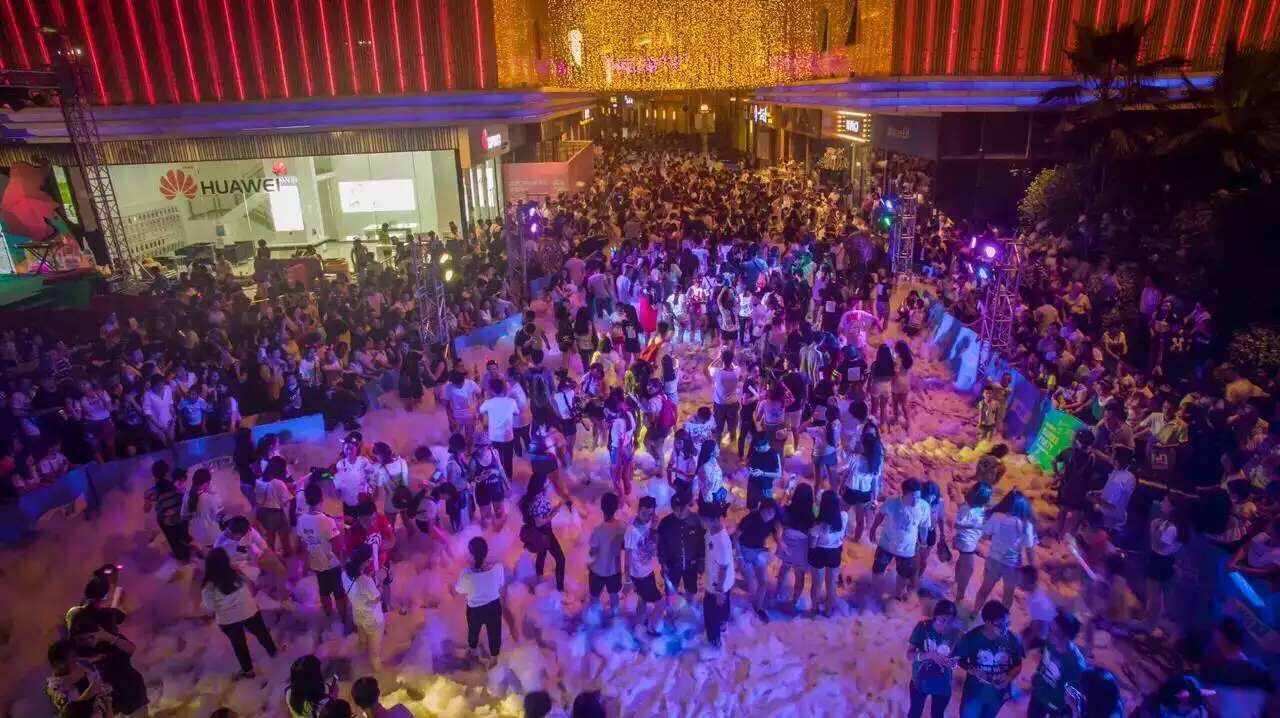 Lớn ngoài trời máy bọt sân khấu chiếu sáng đám cưới thiết bị hiệu suất thanh hiệu ứng đặc biệt thương mại công viên giải trí bán nóng đèn nháy led