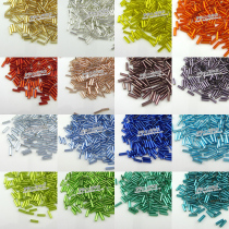 6MM long tube bead pouring silver tube bead DIY handmade string bead accessories embroidered pearl accessories batch rice bead tube beaded pearl hair