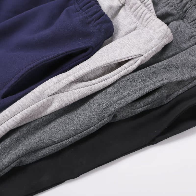 Đàn ông và phụ nữ ngủ quần cotton terry mùa thu và mùa đông rộng kích thước lớn thoải mái cao eo nhà quần rắn màu dày ấm áp quần thường quần tất nam