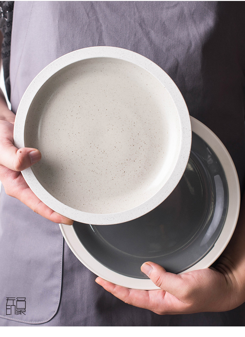 Unknown impression contracted pasta dish dish dish home individuality creative disc ceramic dinner plate plate plate