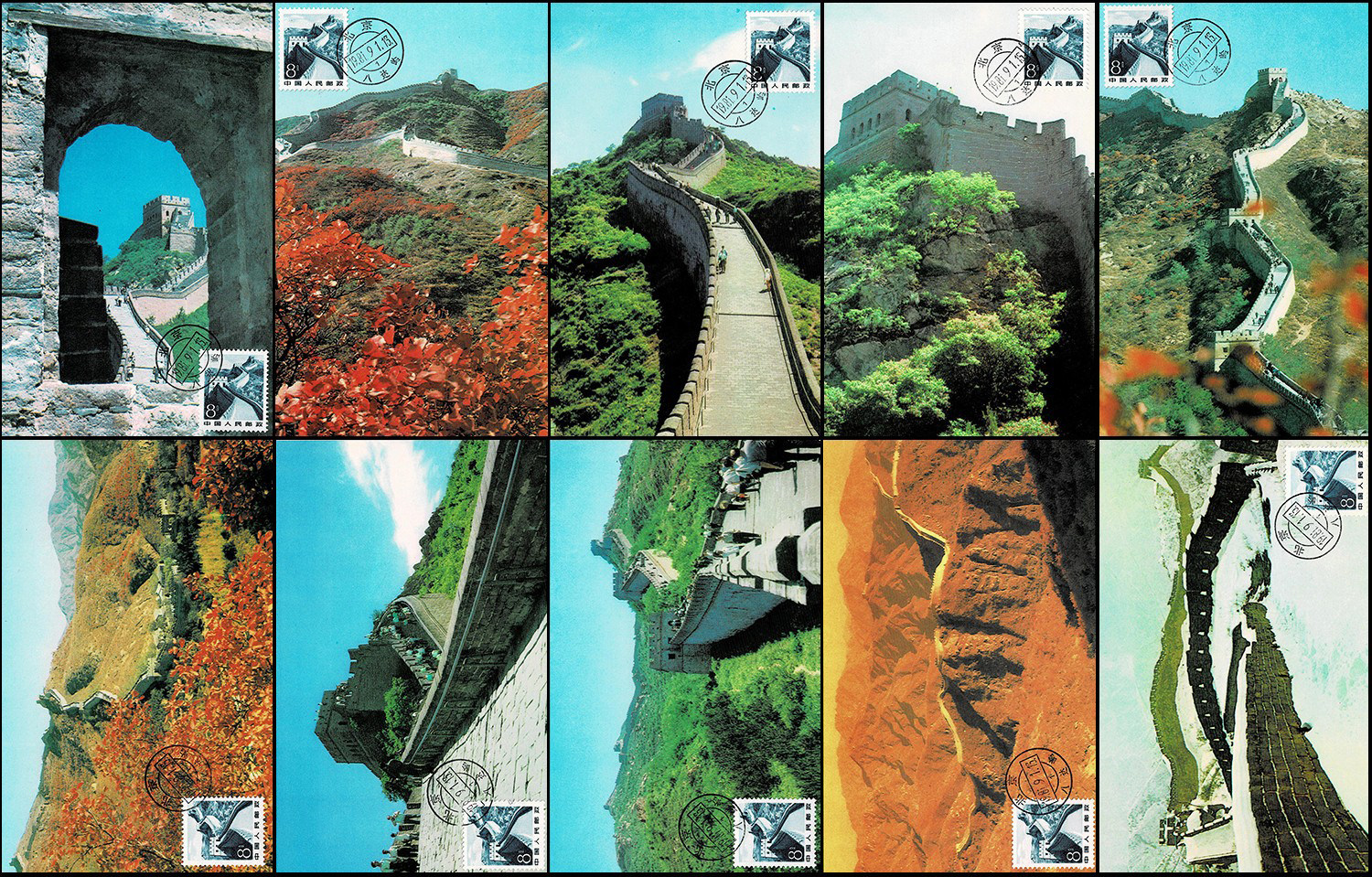 World Heritage China Great Wall Beijing Badaling Great Wall Stamp Postcard Limits sheet 10 sets-Taobao