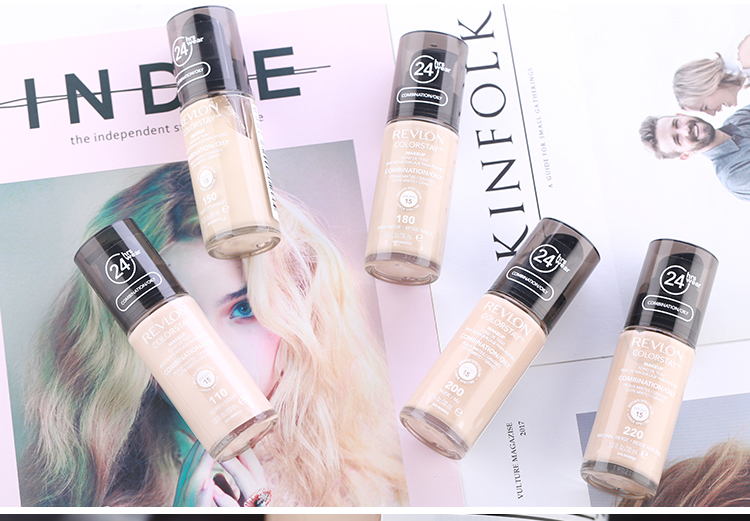 Revlon lỏng nền tảng không decolorize kem che khuyết điểm trong 24 giờ mà không cần trang điểm Mỹ revlon kiểm soát dầu kem dưỡng ẩm nền tảng