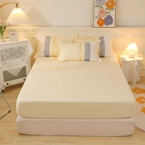 Хлопковая простыня, комплект, светлый пододеяльник, покрывало, 4 предмета, простой и элегантный дизайн, с вышивкой, широкая цветовая палитра, постельные принадлежности, скандинавский стиль