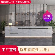  Company reception desk Dali stone paint front desk beauty salon cashier creative simple fashion bar cabinet customization
