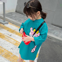 Girls base shirt 2021 spring new childrens t-shirt spring and autumn thin section foreign style baby spring long-sleeved top