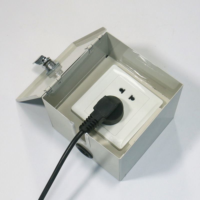 Locked socket waterproof box 86 type waterproof box iron box socket outdoor with lock waterproof anti-theft socket protective cover
