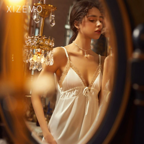 Сексуальная шелковая тонкая осенняя пижама, летний кружевной банный халат, комплект, 2021 года, эффект подтяжки