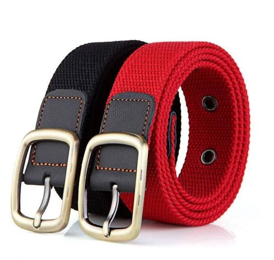 Canvas belt men's and women's belt casual pants belt Korean version of the student pin buckle youth military training belt outdoor