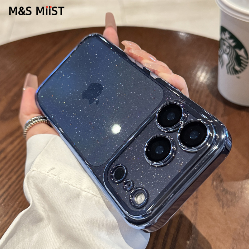 Uk Suitable iPhone 17 Pro Max Phone Case for Women, New High-End Glitter Shell, 2025 Apple iPhone 17 Phone Case, Ultra-Thin Pc with Built-In Lens Film, Full Coverage Anti-Drop Protective Case
