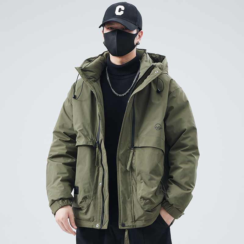 Men's down Jacket Winter 2025 New Brand Genuine Loose Thickened Workwear Outdoor Jacket Men's Trendy Top