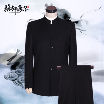 Zhongshan mens middle-aged and elderly Chinese collar slim youth tide Chinese style suit father winter Chinese dress