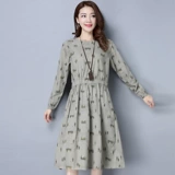 Весеннее осеннее платье, модный летний лонгслив, юбка, из хлопка и льна, 2020 года, городской стиль, яркий броский стиль