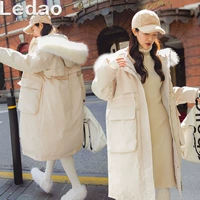 Модный пуховик, куртка, в корейском стиле, увеличенная толщина