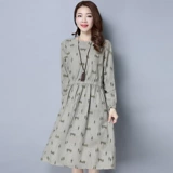 Весеннее осеннее платье, модный летний лонгслив, юбка, из хлопка и льна, 2020 года, городской стиль, яркий броский стиль