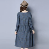 Весеннее осеннее платье, модный летний лонгслив, юбка, из хлопка и льна, 2020 года, городской стиль, яркий броский стиль