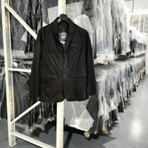 (American modern city) lightweight imported cracked goatskin suit