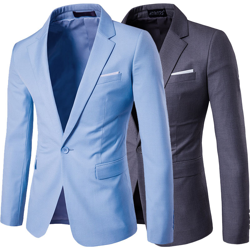 Spring and Summer Casual Suit for Men, Trendy Korean Style Handsome Business Young Men's Thin Blazer, Large Size Single Jacket