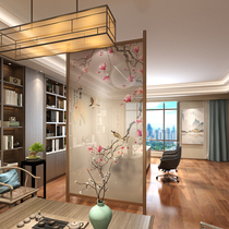 Modern Chinese flower and bird screen partition Xuanguan Living room Half overdraft partition book room Bedroom top of the sky upright partition