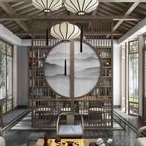 Now New Chinese Solid Wood Screen Xuanguan Living Room Fence Partition Hotel Office Partition Wall Book House Bedroom Screen