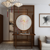 Modern new Chinese solid wood fence partition Xuanguan Living room Custom partition Screen Book room Bedroom Bedroom Seat Screen Partition