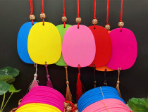 Oval wooden card praying wishing blessing decorative wooden card kindergarten decorative wooden tag can be printed LOGO