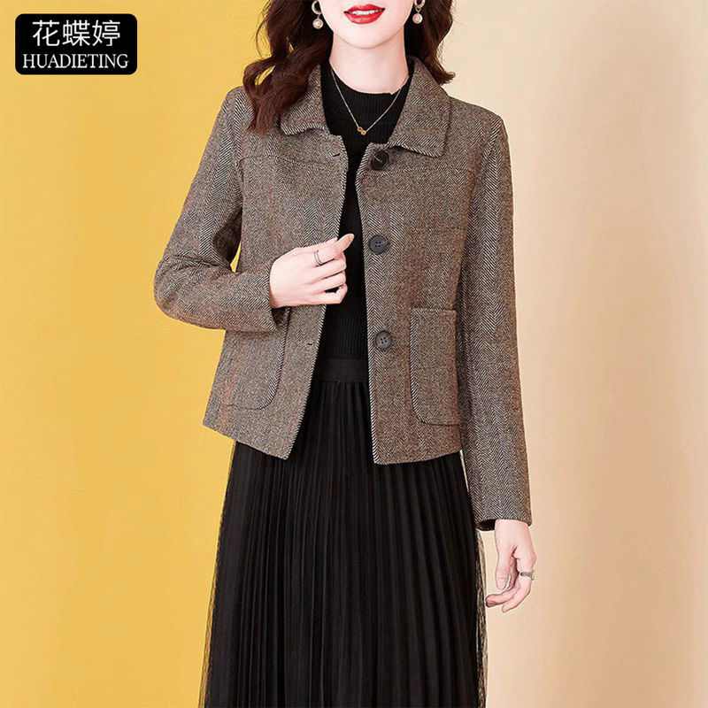 High-End Double-Sided Woolen Short Coat for Women, 2025 Autumn New Style, Versatile and Fashionable Woolen Top