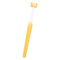 Dog toothbrush cleans teeth removes bad breath and tartar universal brushing artifact for dogs and cats three-dimensional three-sided pet toothbrush