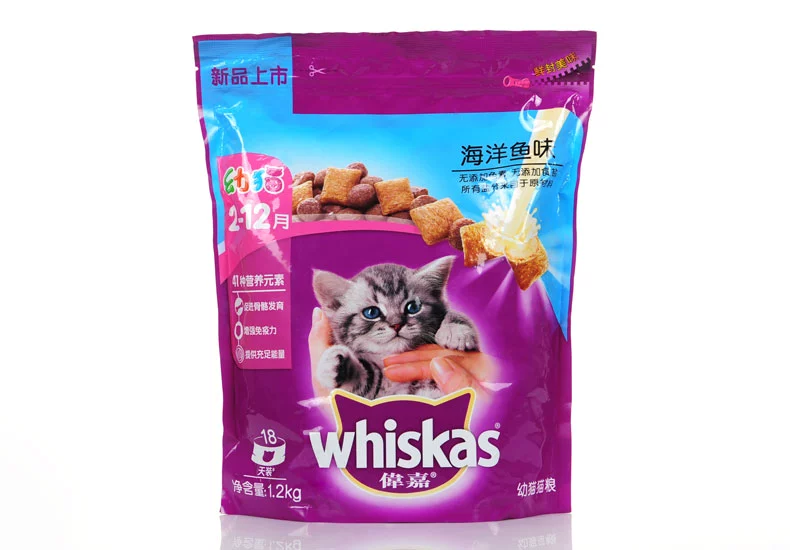 Thức ăn cho mèo Weijia 1.2kg Thức ăn cho mèo Cat cho mèo Mang thai Cho con bú Cá biển Hương Mingmu Liangmaojia - Cat Staples