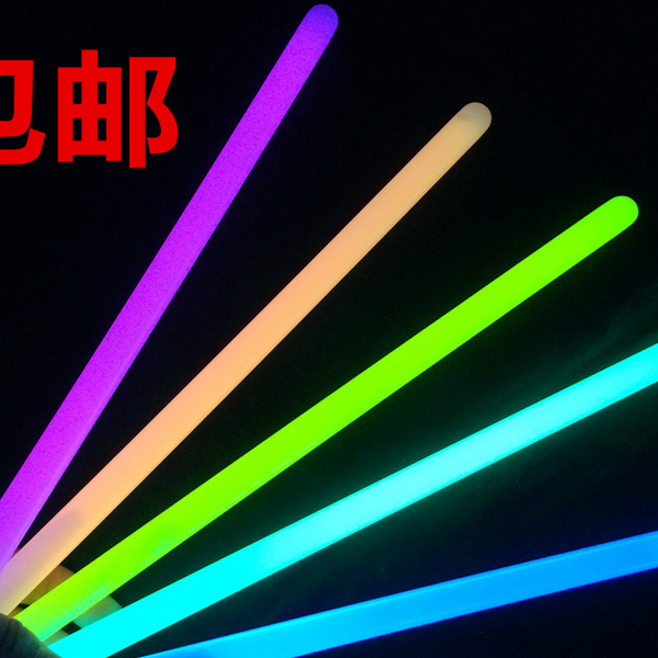 Large Fluorescent Stick Drum Stick Water Drum Stick Disposable Glow Stick Drum Stick Concert Party Outdoor Silver Light Stick