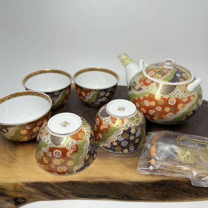 In-Stock, Used Like New, Japanese-Made Handmade Tea Set, Tea Cups, Teapot, Elderly Tea, Afternoon Tea Set, One Pot Five Cups