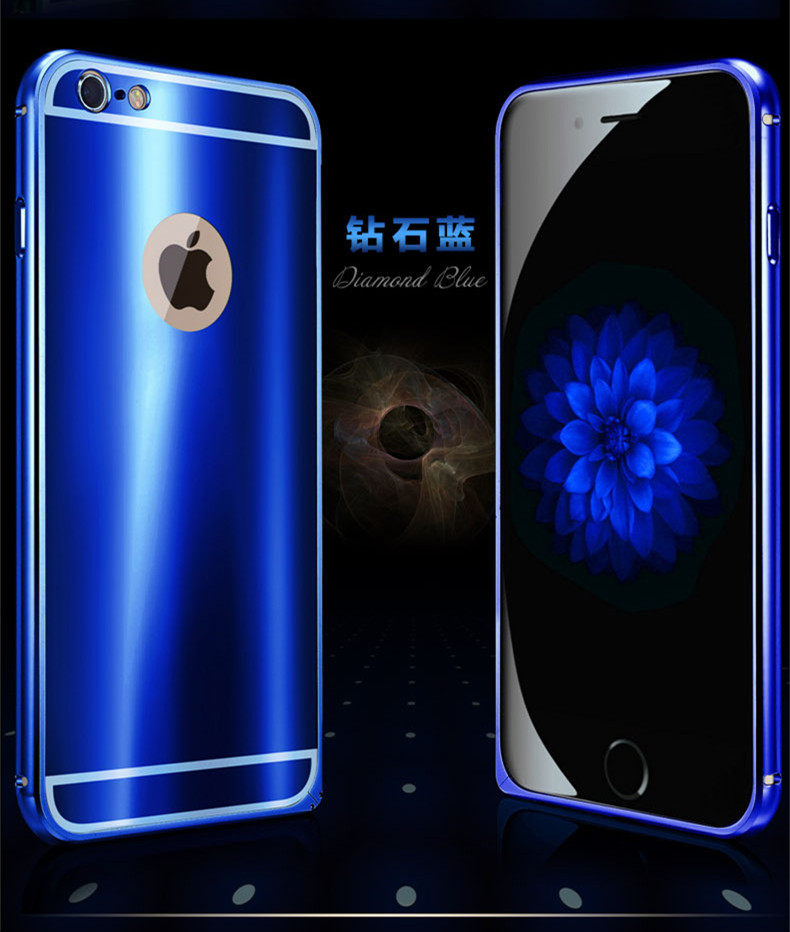 iy Ultra Slim Lightweight Aluminum Metal Bumper Dazzle Color Acrylic Back Cover Case for Apple iPhone 6S Plus/6 Plus & iPhone 6