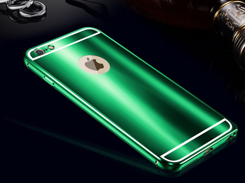 iy Ultra Slim Lightweight Aluminum Metal Bumper Dazzle Color Acrylic Back Cover Case for Apple iPhone 6S Plus/6 Plus & iPhone 6