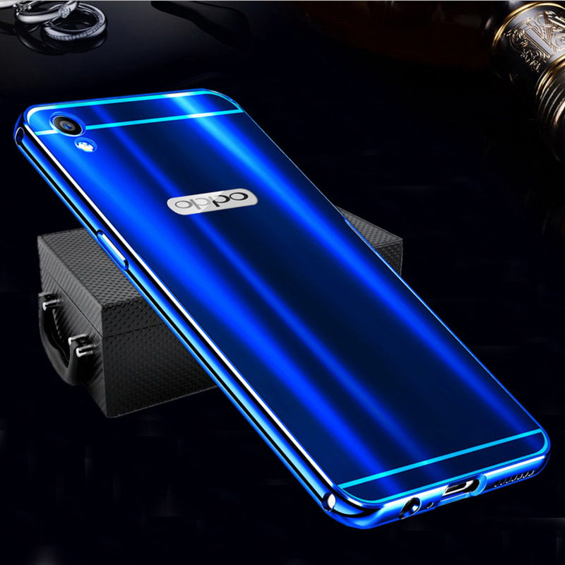 iy Ultra Slim Lightweight Aluminum Metal Bumper Dazzle Color Acrylic Back Cover Case for OPPO R9 Plus & OPPO R9