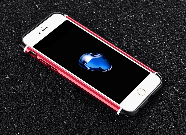 iy Rainbow Aluminum Metal Bumper Carbon Fiber Back Cover Case for Apple iPhone 6S Plus/6 Plus & iPhone 6S/6